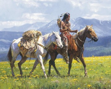 Indiens d’Amérique occidentale 25 Peinture à l'huile